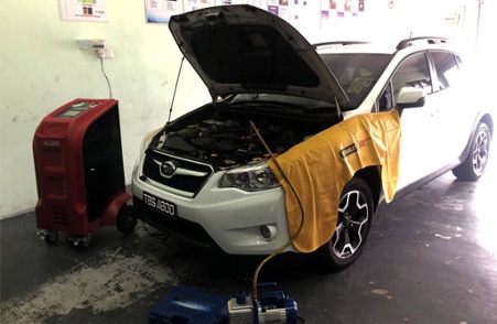 Servis cuci aircond kereta